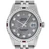 Image 1 : Rolex Mens SS Meteorite Diamond & Ruby Channel Set Diamond Datejust Wristwatch