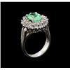 Image 4 : 2.26 ctw Emerald and Diamond Ring - 14KT White Gold