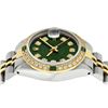 Image 5 : Rolex Ladies 2 Tone Green Diamond & Emerald Datejust Wristwatch