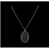 Image 1 : 14KT White Gold 1.47 ctw Diamond Pendant With Chain