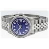 Image 3 : Rolex Mens Stainless Steel Puple String Diamond 36MM Datejust Wristwatch