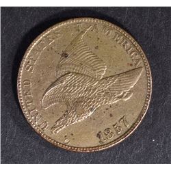 1857 FLYING EAGLE CENT, CH BU