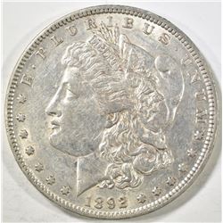 1892 MORGAN DOLLAR, AU