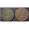 Image 2 : 2-1847 LARGE CENTS, 1-F/VF & 1-XF