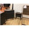 Image 2 : MODERN WALNUT & BLACK 5 PCS QUEEN BEDROOM SET INCLUDING: QUEEN BED, NIGHT STAND, 3 DRAWER DRESSER,