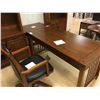 Image 2 : ASHLEY SIGNATURE CHERRY 5 PCS EXECUTIVE OFFICE SET INCLUDING: SINGLE DRAWER DESK, CORNER TABLE, 3