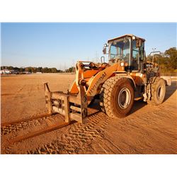 2008 HYUNDAI HL760-7A WHEEL LOADER, VIN/SN:LC0410274 - FORKS, CAB, A/C, 23.5R25 TIRES, METER READING