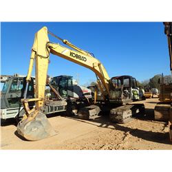 KOBELCO SK200LC HYDRAULIC EXCAVATOR, VIN/SN:2126 - 9'- 8" STICK, BUCKET, THUMB, CAB, A/C, METER READ