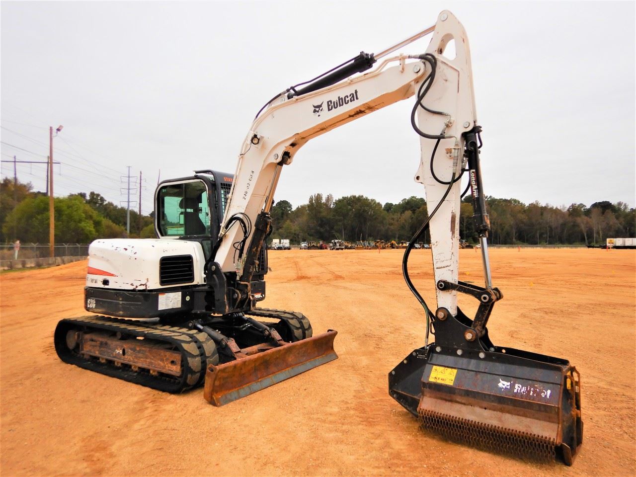2012 BOBCAT E80A HYDRAULIC EXCAVATOR, VIN/SNAETB12589 7' 4" STICK