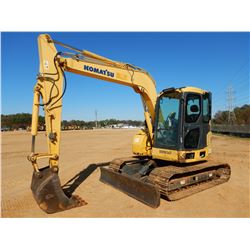 2012 KOMATSU PC78US-8 HYDRAULIC EXCAVATOR, VIN/SN:17363 - 7'-4" STICK, 24" BUCKET, AUX HYD, BLADE, C