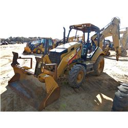 2014 CAT 420F LOADER BACKHOE, VIN/SN:SKR03231 - 4X4, BUCKET, FLIP DOWN FORKS, REAR AUX HYD, CANOPY, 