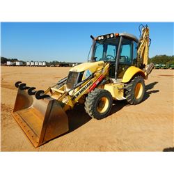 NEW HOLLAND B95B LOADER BACKHOE, VIN/SN:N8GH21730 - 4X4, E-STICK, BUCKET, CAB, A/C, METER READING 3,