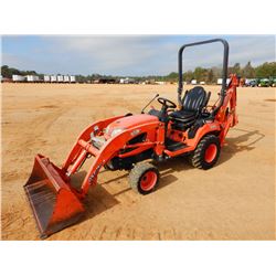2016 KUBOTA BX25D MINI BACKHOE, VIN/SN:33488 - 4X4, BUCKET, ROLL BAR, METER READING 440 HOURS