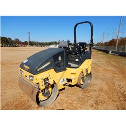 2015 BOMAG 120 ROLLER, VIN/SN:861880291279 - TANDEM, 47" DRUMS, VIBRATORY, ROLL BAR, METER READING 6