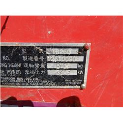 2015 TAKEUCHI TB260 MINI EXCAVATOR, VIN/SN:126100904 - 5' - 9