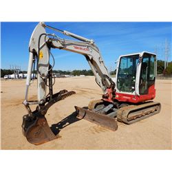 2015 TAKEUCHI TB260 MINI EXCAVATOR, VIN/SN:126100904 - 5' - 9" STICK, 18" BUCKET, HYD THUMB, AUX HYD
