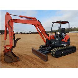 2013 KUBOTA U45-3ST MINI EXCAVATOR, VIN/SN:70607 - 5' - 5" STICK, 24" BUCKET, HYD THUMB, 4 WAY BLADE