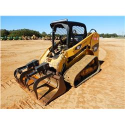 2013 CAT 279C2 SKID STEER LOADER, VIN/SN:KWB01100 - CRAWLER, TWO SPEED, GRAPPLE BUCKET, CANOPY, METE
