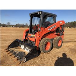 2016 KUBOTA SSV65 SKID STEER LOADER, VIN/SN:11198 - WHEELED, 2 SPEED, BUCKET, CANOPY, METER READING 