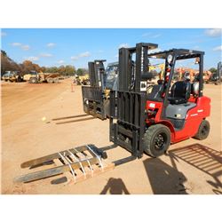 MITSUBISHI FG25N FORKLIFT, VIN/SN:AF17D02563 - PROPANE, TRIPLE STAGE MAST, 3,950LB CAPACITY, METER R
