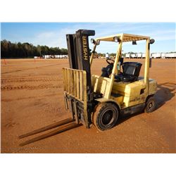 HYSTER H50XM FORKLIFT, VIN/SN:D177B40333U - DIESEL ENGINE, 4,750LB CAP, TRIPLE STAGE MAST, CANOPY, M