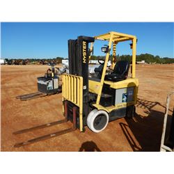 HYSTER E50XM-27 FORKLIFT TRUCK, VIN/SN:F108V14725V - 4,450# CAPACITY, 3 STAGE (B-2)