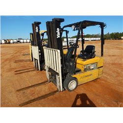 YALE ELECTRIC FORKLIFT TRUCK, VIN/SN:F807N04764E - 3,600# CAPACITY, 3 STAGE (B-2)