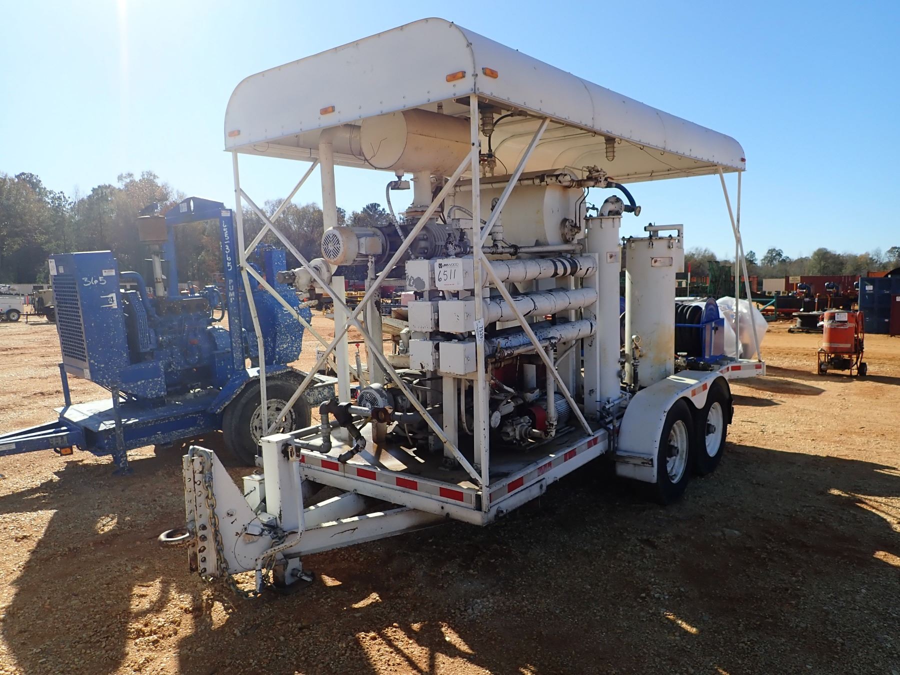 BARON OIL RECLAIMER SYSTEM, S/N 800919, MTD ON T/A TRAILER W/ CANOPY (B4)