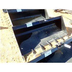 78" LOW PROFILE BUCKET W/TEETH, FITS SKID STEER LOADER (B-5)