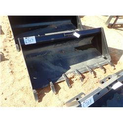 72" LOW PROFILE BUVKET W/TEETH, FITS SKID STEER LOADER (B-5)