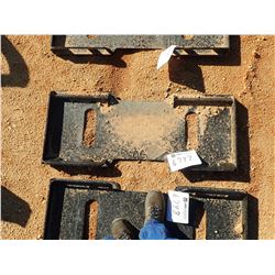 SOLID BACK WELD ON ATTACH PLATE, FITS SKID STEER LOADER (B-5)