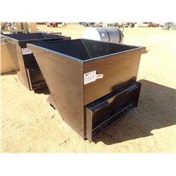 2 CU YD TRASH HOPPER, FITS SKID STEER LOADER (B7)