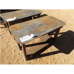30" X 57" WELDING SHOP TABLE W/SHELF (B7)