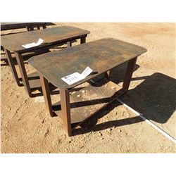 30" X 57" WELDING SHOP TABLE W/SHELF (B7)