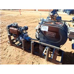 LISTER PETTER DIESEL ENGINE W/HYD PUMP & TANK, SKID MTD (B-9)
