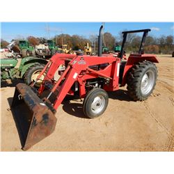 MASSEY FERGUSON 231 FARM TRACTOR, VIN/SN:51027 - MASSEY 232 FRONT LOADER ATTACH, BUCKET, ROLL BAR, M