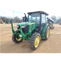 2016 JOHN DEERE 5075E FARM TRACTOR, VIN/SN:401027 - MFWD, (1) REMOTE, CAB, A/C, 16.9-28 REAR TIRES, 