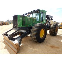 2013 JOHN DEERE 648H SKIDDER, VIN/SN:649126 - GRAPPLE, DUAL ARCH, WINCH, CAB, A/C, 30.56-32 TIRES, M