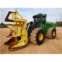 2014 JOHN DEERE 843K FELLER BUNCHER, VIN/SN:658774 - JOHN DEERE FD55 SAW HEAD, CAB, A/C, 28L-26 TIRE