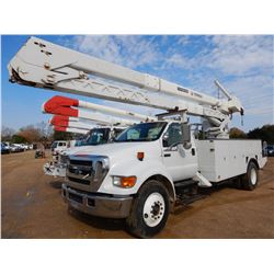 2007 FORD F750 BUCKET TRUCK, VIN/SN:3FRXF75R57V521616 - S/A, CAT C7 DIESEL ENGINE, ALLISON A/T, AIR 