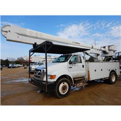 2007 FORD F750 BUCKET TRUCK, VIN/SN:3FRXF75T47V515421 - DIESEL ENGINE, 7 SPEED TRANS, TEREX SERVICE 