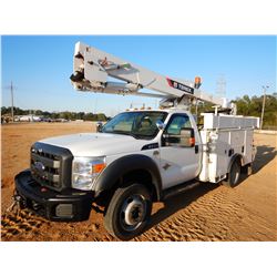 2013 FORD F550 BUCKET TRUCK, VIN/SN:1FDUF5HT1DEA80568 - 4X4, POWERSTROKE DIESEL, A/T, B&G SERVICE BO