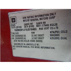 1997 GMC C6500 WRECKER, VIN/SN:1GDK6H1J1VJ518483 - S/A, 3116 CAT