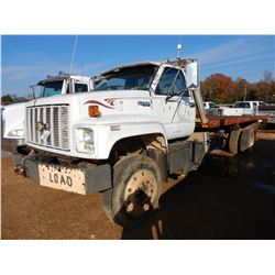 1992 CHEVROLET KODIAK ROLL BACK TRUCK, VIN/SN:1GBM7H1J7NJ109371 - S/A, CAT DIESEL ENGINE, A/T, GVWR 