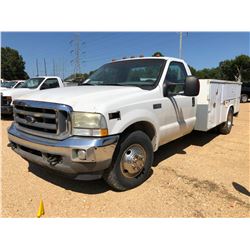 2004 FORD F350 SERVICE TRUCK, VIN/SN:1FDWF36P24EA30586 - DIESEL ENGINE, A/T, READING SERVICE BODY, O