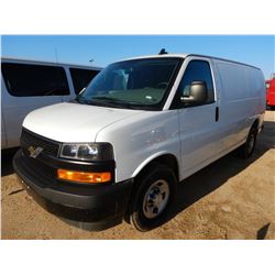2018 CHEVROLET EXPRESS VAN, VIN/SN:1GCWGAFP9J1268170 - GAS ENGINE, A/T, ODOMETER READING 26,612 MILE