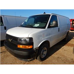 2018 CHEVROLET EXPRESS CARGO VAN, VIN/SN:1GCWGAFP6J1280311 - GAS ENGINE, A/T, ODOMETER READING 24,36
