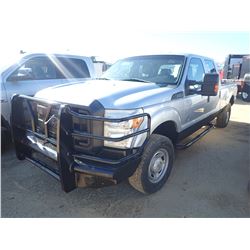 2015 FORD F250 PICKUP TRUCK, VIN/SN:AFT7W2BT9FEB80669 - 4X4, CREW CAB, POWERSTROKE DIESEL ENGINE, A/