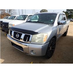 2005 NISSAN TITAN PICKUP TRUCK, VIN/SN:1N6BA07A55N525387 - CREW CAB, GAS ENGINE, A/T, ODOMETER READI