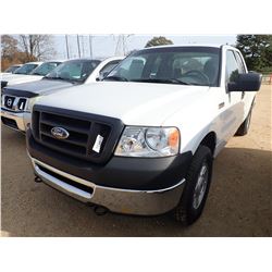 2008 FORD F150 PICKUP TRUCK, VIN/SN:1FTRX14W58KE90992 - 4X4, EXT CAB, GAS ENGINE, A/T, ODOMETER READ